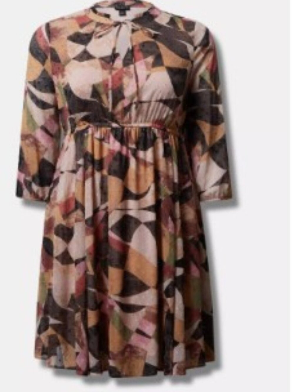 Torrid Mini Clip Dot Front Keyhole Dress — SKU 40841235 (Size 1 — Geo Print)